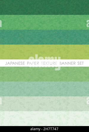Japanese Paper Banner Set, Vector Illustration. Stock Vector