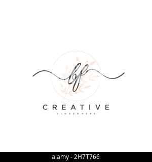 BF Initial Letter Luxury Logo template in vector for Restaurant, Royalty, Boutique, Cafe, Hotel, Heraldic, Jewelry, Fashion and other vector illustrat Stock Vector