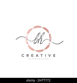 BH Initial Letter Luxury Logo template in vector for Restaurant, Royalty, Boutique, Cafe, Hotel, Heraldic, Jewelry, Fashion and other vector illustrat Stock Vector