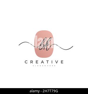 BK Initial Letter Luxury Logo template in vector for Restaurant, Royalty, Boutique, Cafe, Hotel, Heraldic, Jewelry, Fashion and other vector illustrat Stock Vector