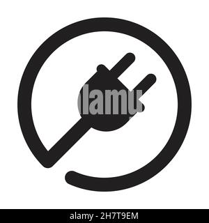 Plug in vector icon for graphic design, logo, web site, social media, mobile app, ui Stock Vector