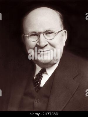 Henry Allen 'Harry' Ironside (1876-1951) was a Canadian-American Bible teacher, preacher, theologian, pastor, and author who pastored Moody Church in Chicago from 1929 to 1948. Stock Photo