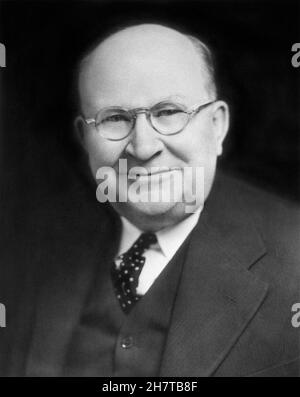 Henry Allen 'Harry' Ironside (1876-1951) was a Canadian-American Bible teacher, preacher, theologian, pastor, and author who pastored Moody Church in Chicago from 1929 to 1948. Stock Photo