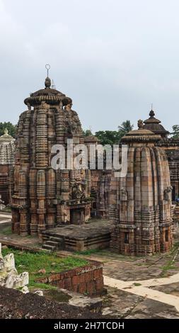 Temples of the Lingaraja temple complex, Bhubaneswar, Odisha, India. Stock Photo