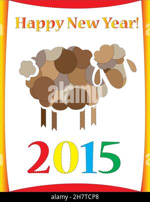 Red Happy New Year 2015 Background Stock Vector Image & Art - Alamy