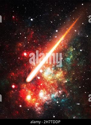 Comet in deep space Stock Photo