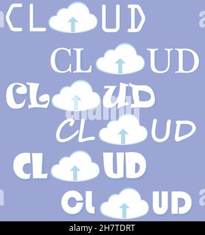 Cloud computing conceptual vector set Stock Vector