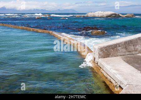 Miller's Point Tidal Pool off the False Bay coast of Cape Town South Africa Stock Photo