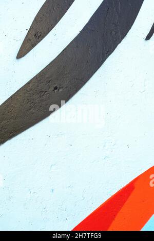 close up of colorful urban wall texture Stock Photo