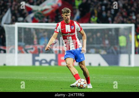 Madrid, Spain. 24th Nov, 2021. Marcos Llorente of Atletico de Madrid during the UEFA Champions League, Group B football match between Atletico de Madrid and AC Milan on November 24, 2021 at Wanda Metropolitano stadium in Madrid, Spain - Photo:  Irh/DPPI/LiveMedia Credit: Independent Photo Agency/Alamy Live News Stock Photo