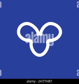 Rabbit line icon. Simple style Easter holiday poster background symbol. Logo design element. T-shirt printing. Vector for sticker. Stock Vector