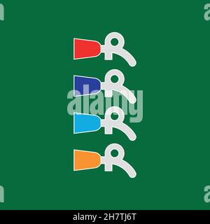 Gasoline pomp line icon. Simple style Gasoline station company big sale poster background symbol. Logo design element. T-shirt printing. Vector for st Stock Vector