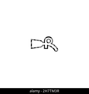 Gasoline pomp line icon. Simple style Gasoline station company big sale poster background symbol. Logo design element. T-shirt printing. Vector for st Stock Vector