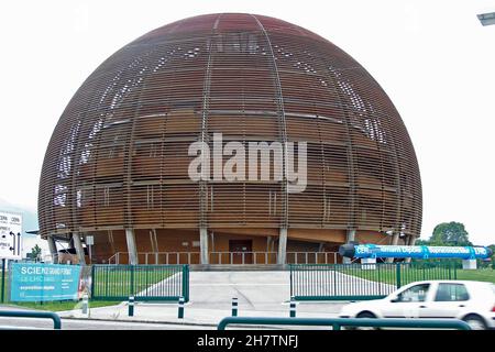 Geneva in Switzerland: CERN's 'Globe' conference and exhibition centre Stock Photo