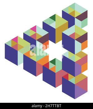 Cubes, background elements isolated, illustration Stock Vector