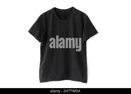 Black tee shirt mockup Stock Photo