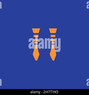 Prosthetic foot line icon. Simple style veteran donation poster background symbol. Logo design element. T-shirt printing. Vector for sticker. Stock Vector