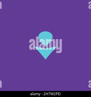 Location line icon. Simple style travel map poster background symbol. Logo design element. T-shirt printing. Vector for sticker. Stock Vector