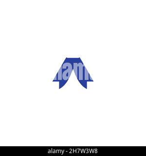 Pant line icon. Simple style unisex fashion poster background symbol. Logo design element. T-shirt printing. Vector for sticker. Stock Vector