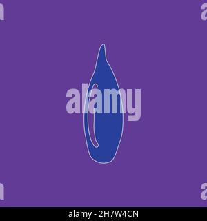 Wine bottle line icon. Simple style wine company poster background symbol. Logo design element. T-shirt printing. Vector for sticker. Stock Vector