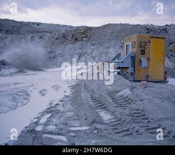 England, Cornwall, Industry, Open cast china clay mine. Stock Photo