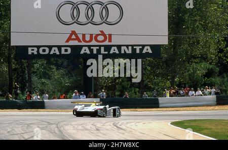 Audi R8 winner of the at the American Le Mans Series race at Road Atlanta  Petit Le Mans race Georgia USA 30/9/2000 Stock Photo