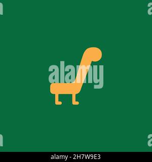 Giraffe line icon. Simple style poster nature conservation association background symbol. Logo design element. T-shirt printing. Vector for sticker. Stock Vector