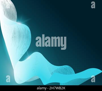 wave fabric abstract background illustration, great for banners, presentations, business cards, web design, social media Stock Vector
