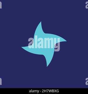 Fan line icon. Simple style air conditioning company poster background symbol. Logo design element. T-shirt printing. Vector for sticker. Stock Vector