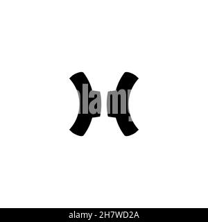 Western saloon door line icon. Simple style western poster background symbol. Logo design element. T-shirt printing. Vector for sticker. Stock Vector