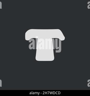 Text line icon. Simple style design software text tool button symbol. Logo design element. T-shirt printing. Vector for sticker. Stock Vector