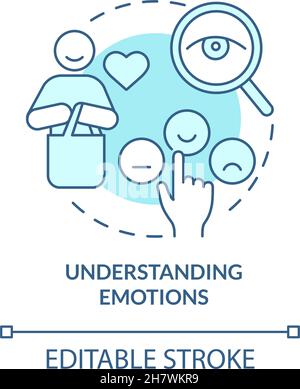 Understanding customer emotions concept icon Stock Vector