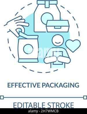 Effective package concept icon Stock Vector