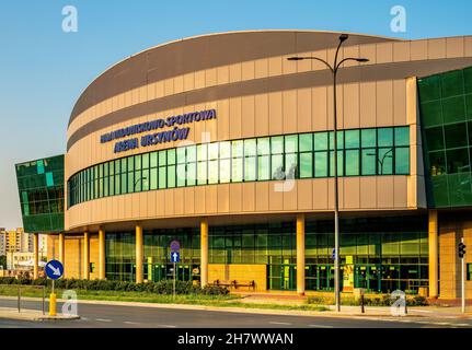 Warsaw, Poland - July 24, 2021: Arena Ursynow sports and recreation complex at Pileckiego street in Ursynow district of Warsaw in central Poland Stock Photo