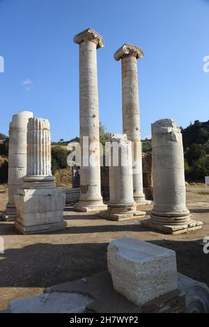 Salihli,Manisa,Turkey.10 October 2021: The ruins of the ancient city of Sardes, the capital of the Lydian State, are located in the town of Sart in Sa Stock Photo