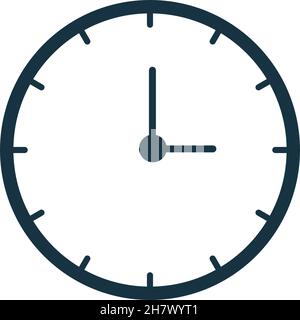 Clock time icon logo design template vector Stock Vector