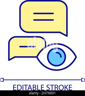 Monitoring chat RGB color icon Stock Vector