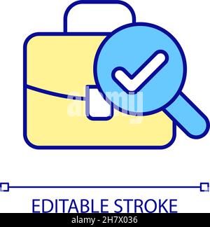 Check vacancy RGB color icon Stock Vector