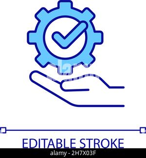 System check RGB color icon Stock Vector