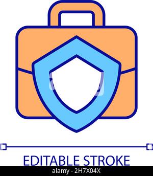 Safe work RGB color icon Stock Vector