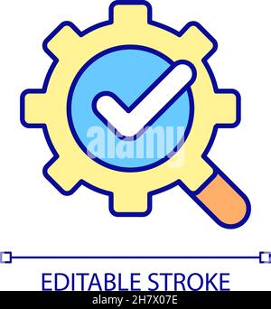 System check success RGB color icon Stock Vector