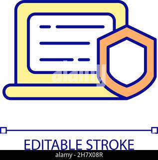 Firewall protection RGB color icon Stock Vector