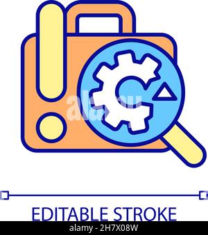Problem in work RGB color icon Stock Vector
