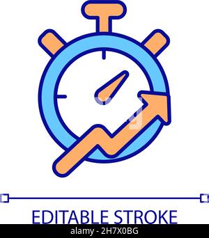 Improve time management RGB color icon Stock Vector