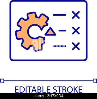 System problem RGB color icon Stock Vector
