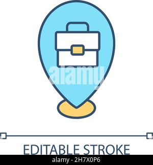 Office relocation RGB color icon Stock Vector