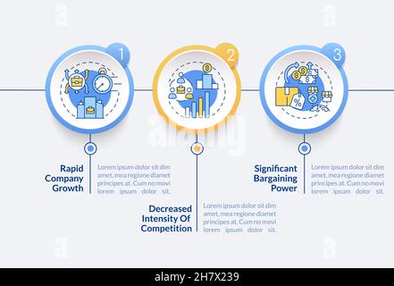External growth advantages vector infographic template Stock Vector