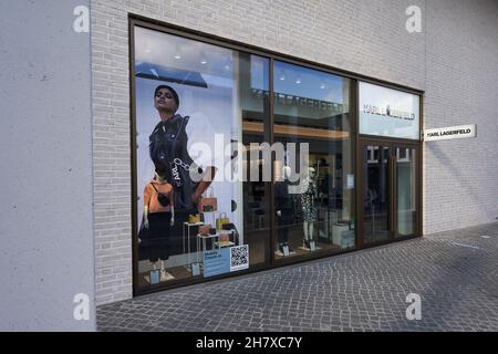 Metzingen, Germany - March 20, 2021: Karl Lagerfeld Outlet store