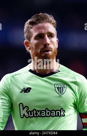 BARCELONA - OCT 26: Iker Muniain in action during the La Liga match between RCD Espanyol and Athletic Club de Bilbao at the RCDE Stadium on October 26 Stock Photo