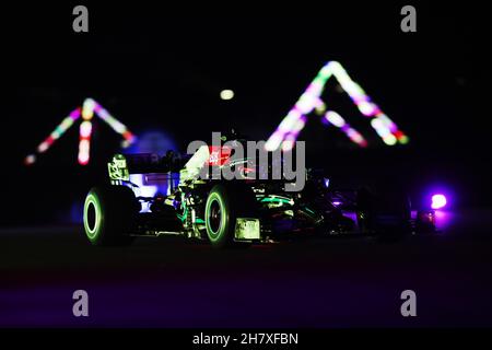 Anthony Davidson (GBR) Drives the Formula One Mercedes-AMG F1 W10 EQ Power+ around the Silverstone Lap of Lights Stock Photo